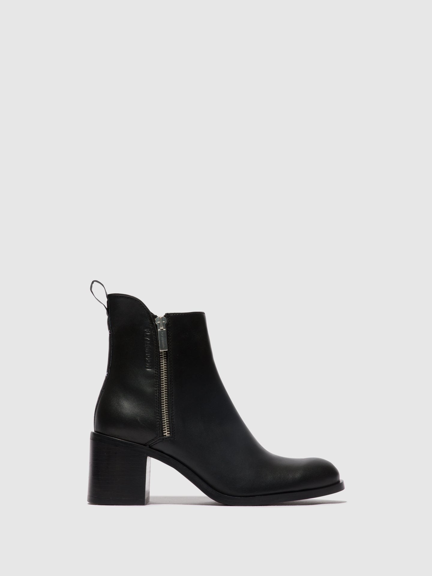 Fly London Zip Up Ankle Boots ADER912FLY BLACK