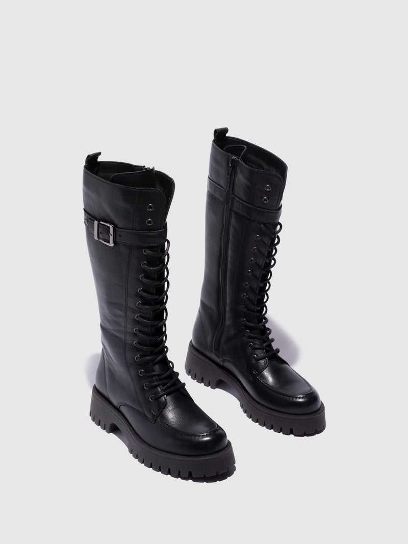 Foreva Black Lace-up Boots