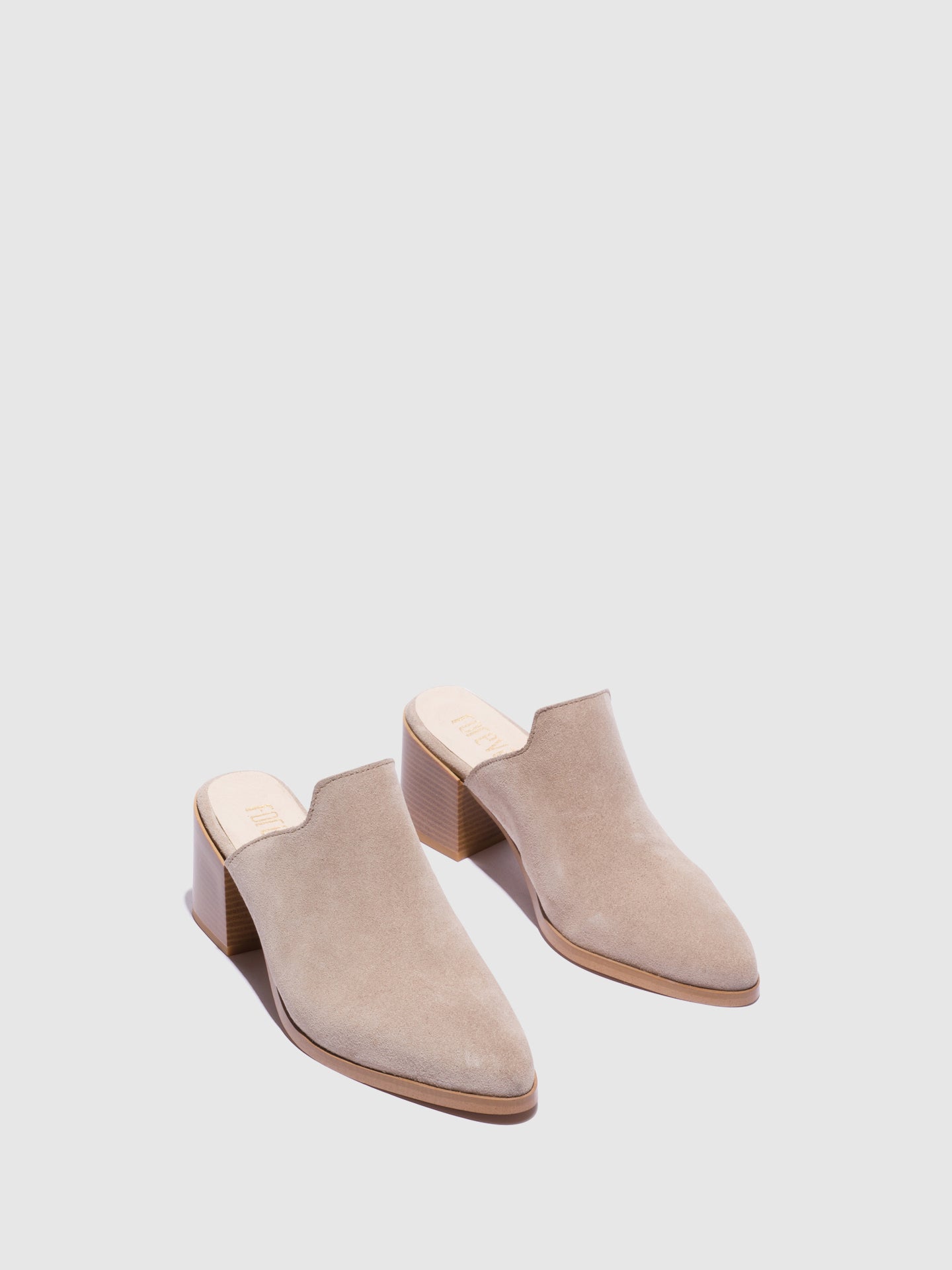 Foreva Taupe Pointed Toe Mules