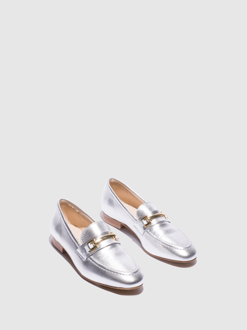 Foreva Silver Metallic Detail Loafers