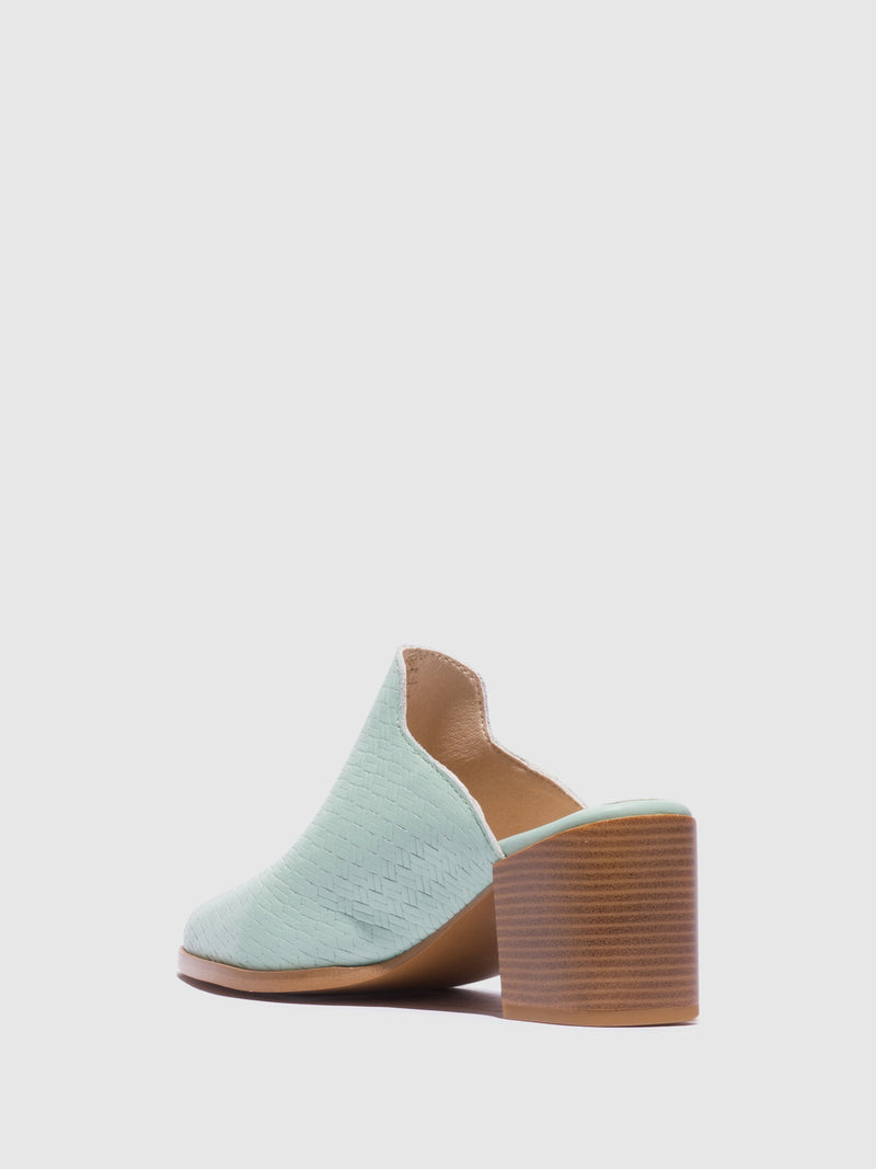 Foreva Green Pointed Toe Mules