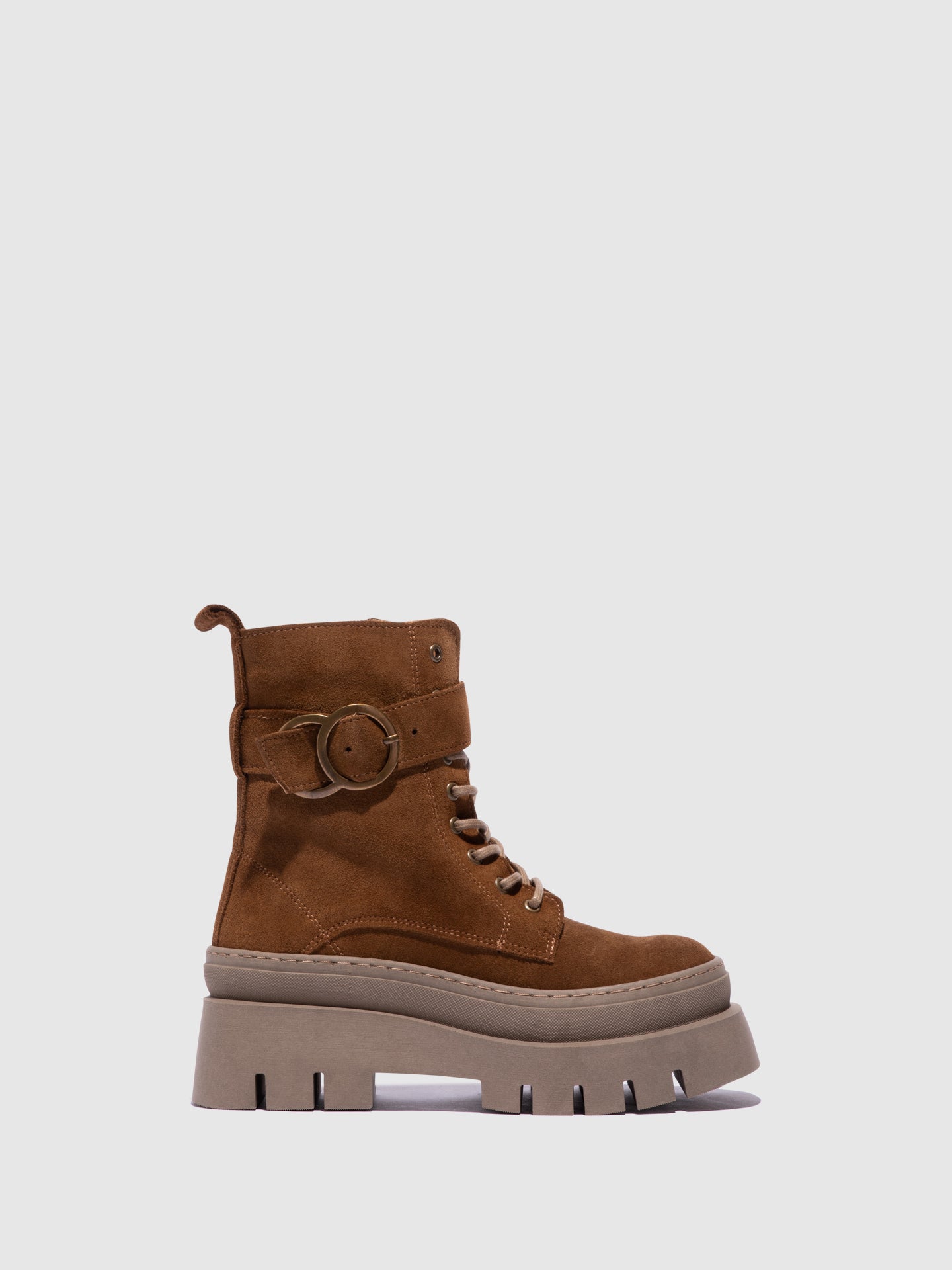 Fungi Camel Lace-up Boots