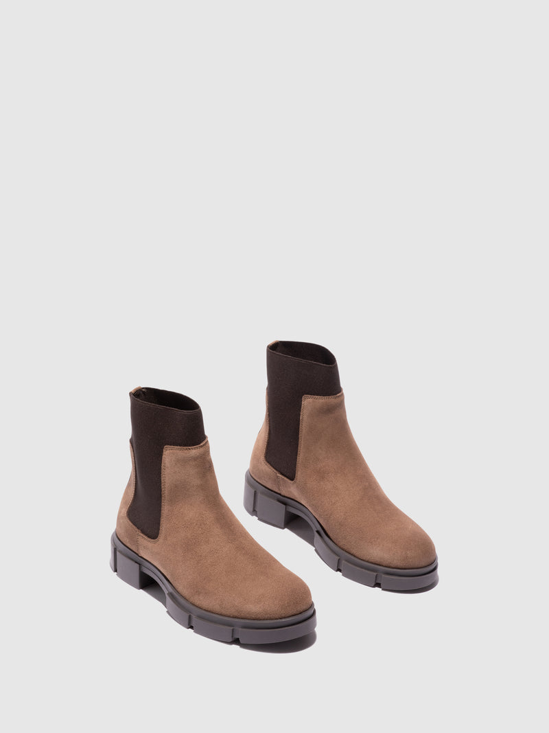 Fungi Taupe Chelsea Ankle Boots