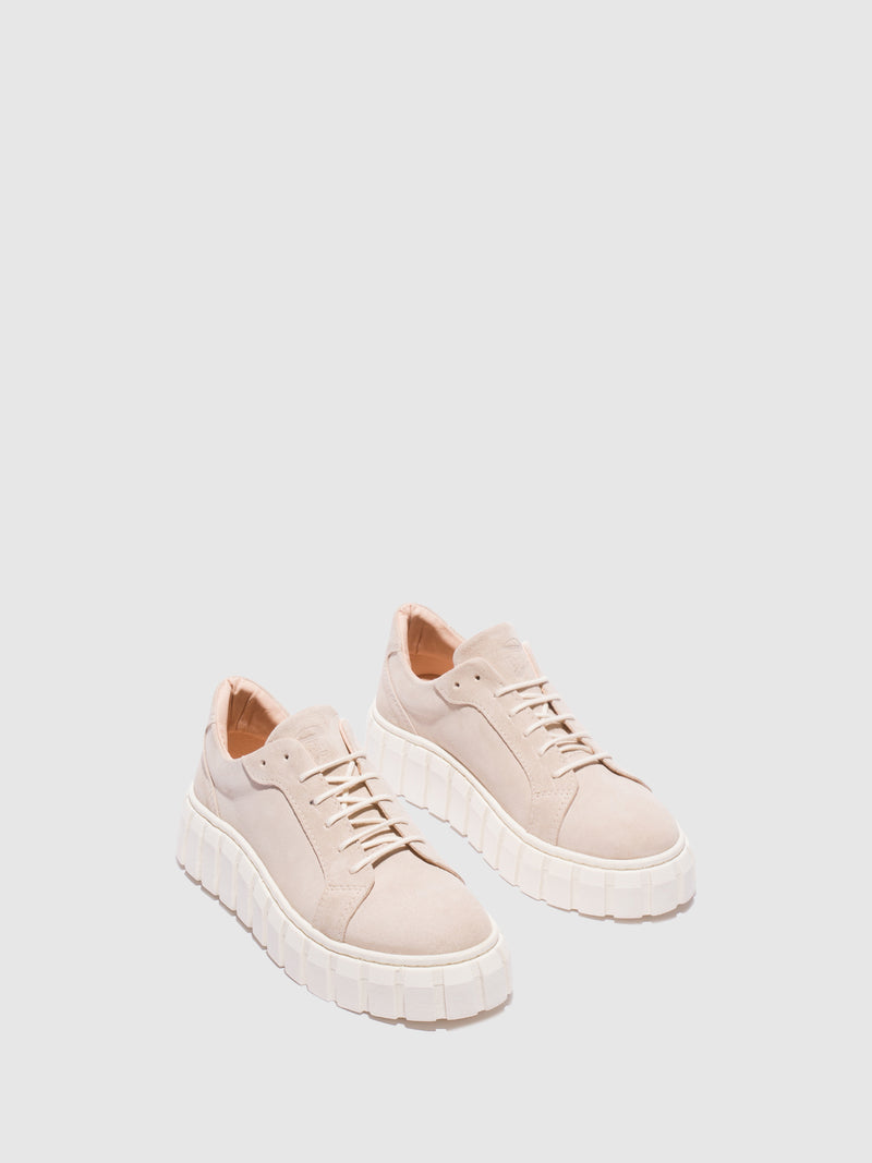 Fungi Beige Lace-up Trainers