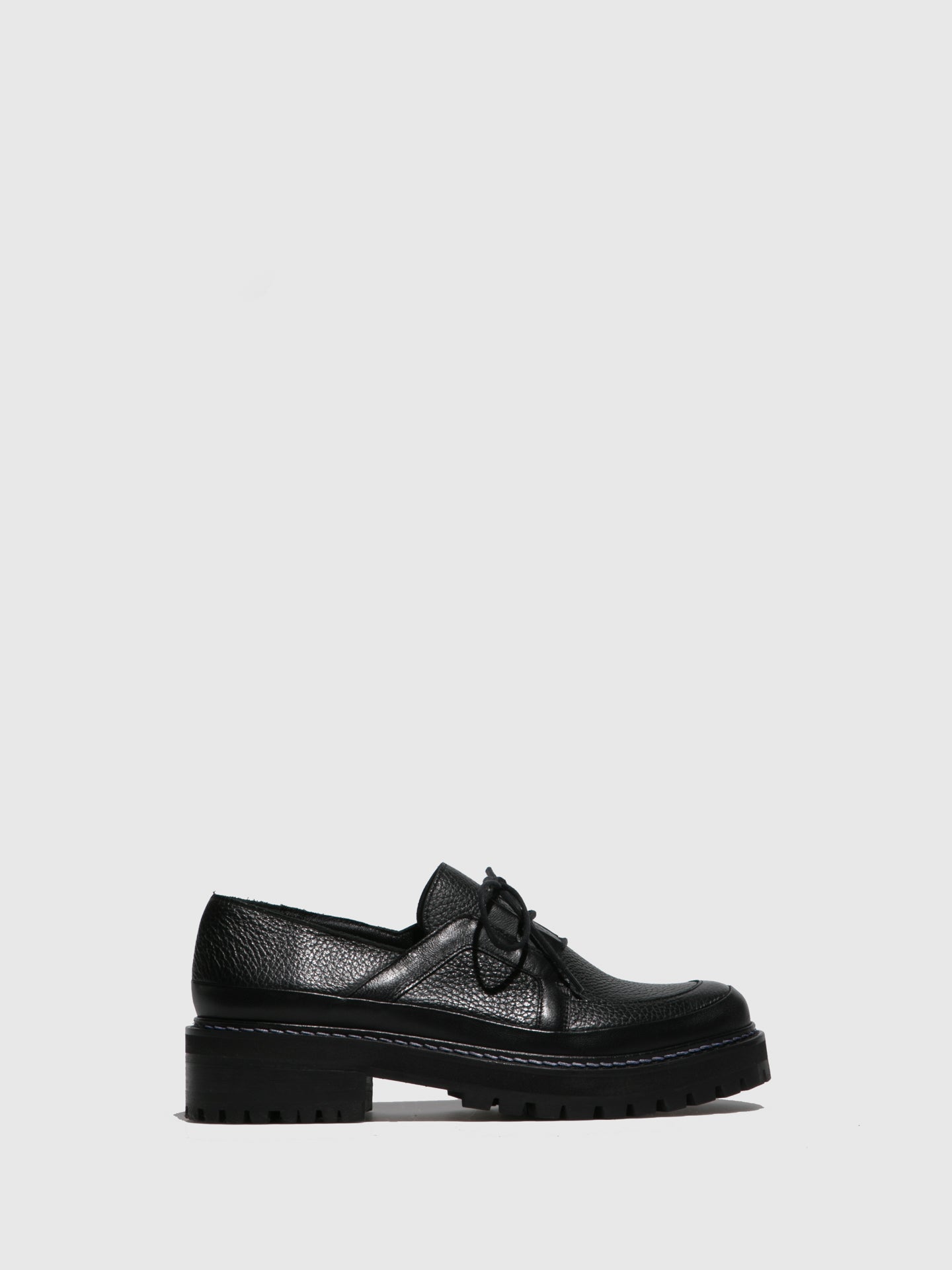 JJ Heitor Black Lace-up Loafers