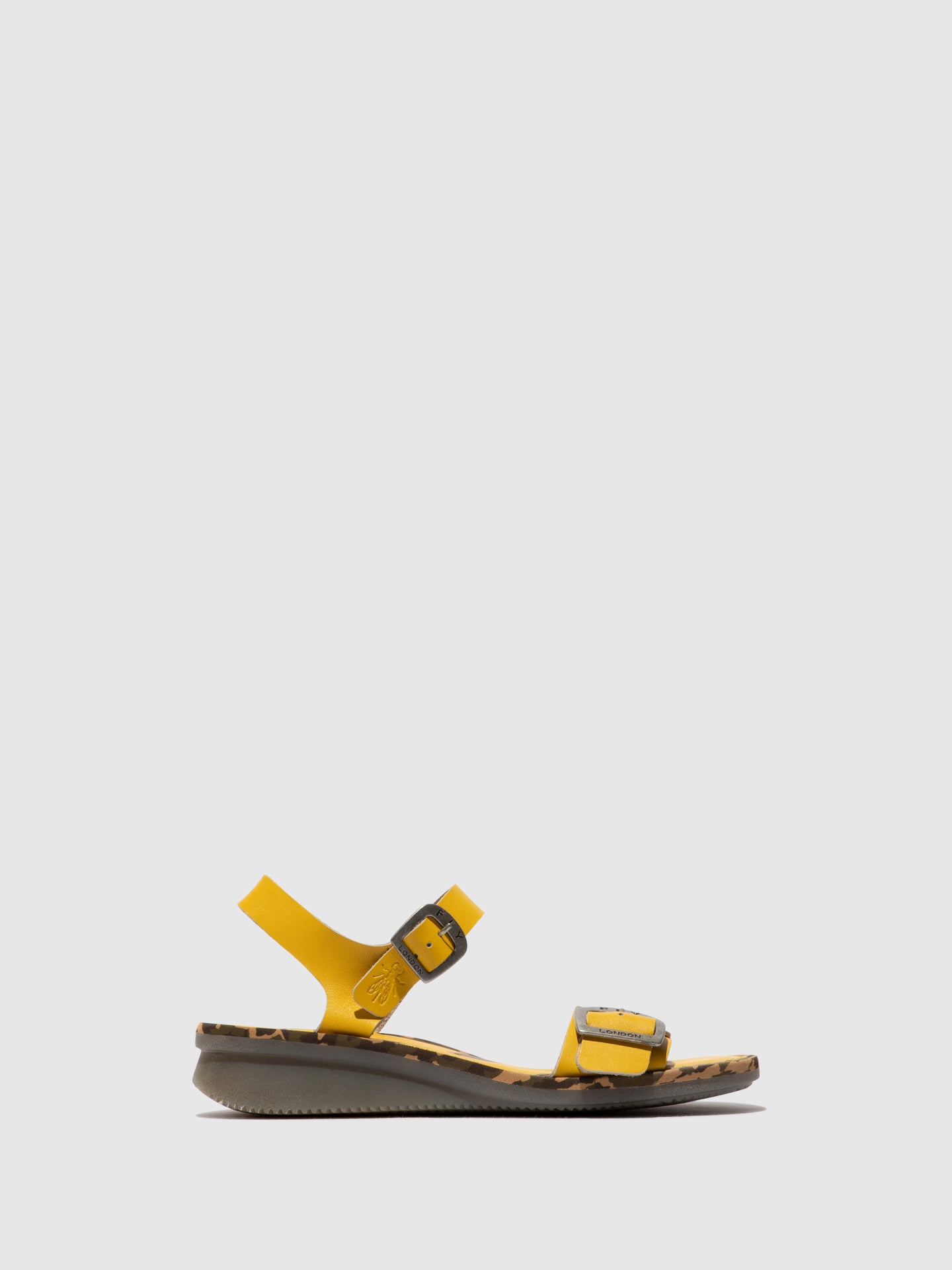 Fly London Yellow Sling Back Sandals Overcube