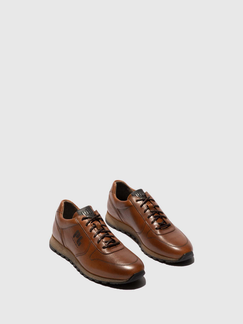 Pius Gabor Cognac Lace-up Trainers