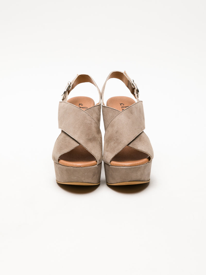 Clay's Gray Wedge Sandals