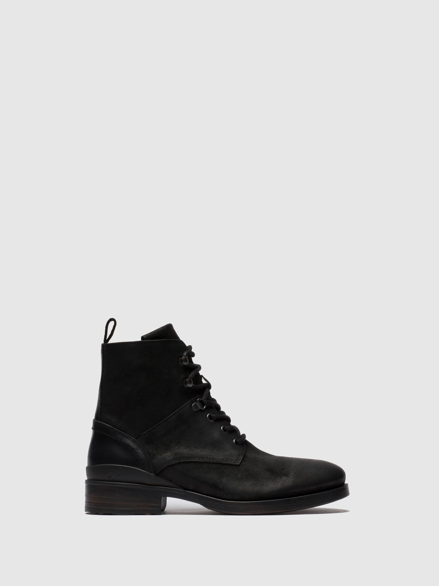 Fly London - Black Lace-up Ankle Boots - Overcube