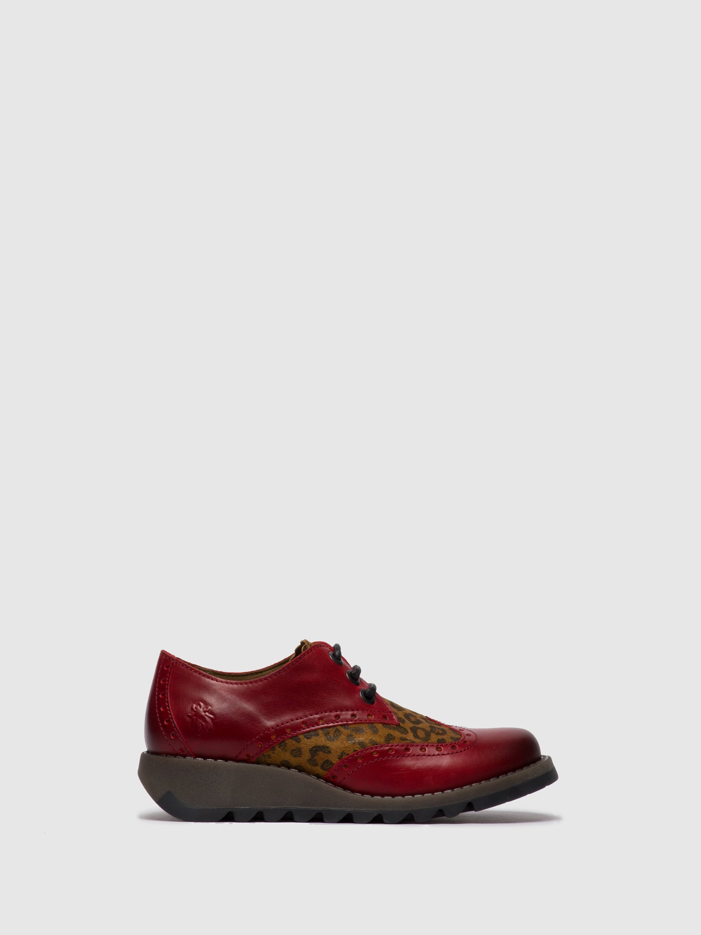 Fly London Oxford Shoes SUME524FLY RUG/CHEETAH RED/TAN