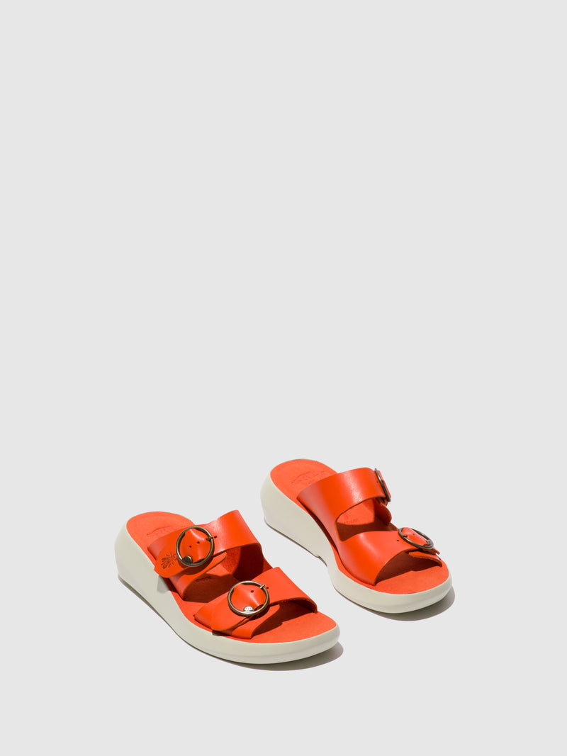 Fly London Buckle Sandals BALD849FLY CORAL