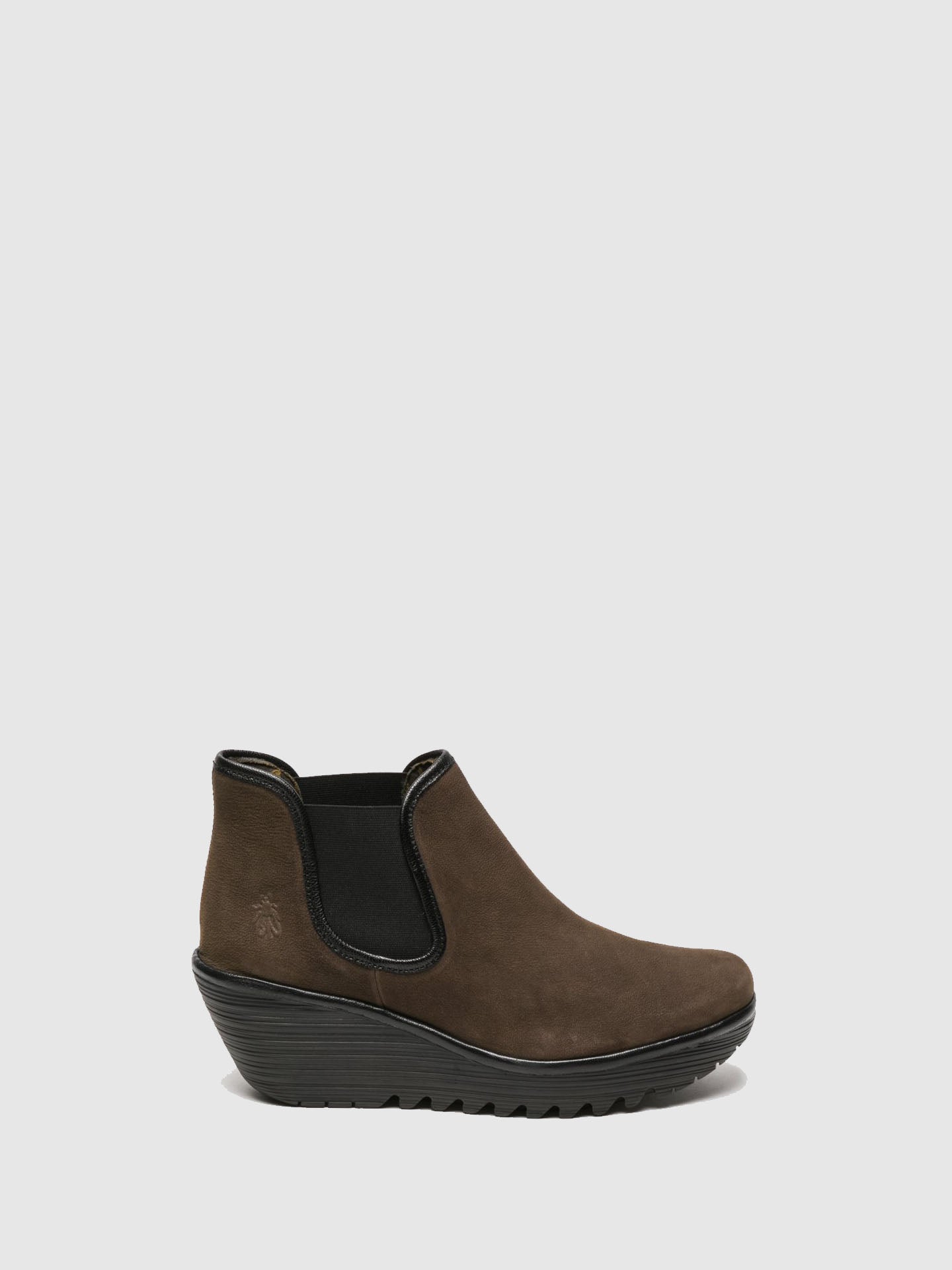 Fly London SaddleBrown Wedge Ankle Boots