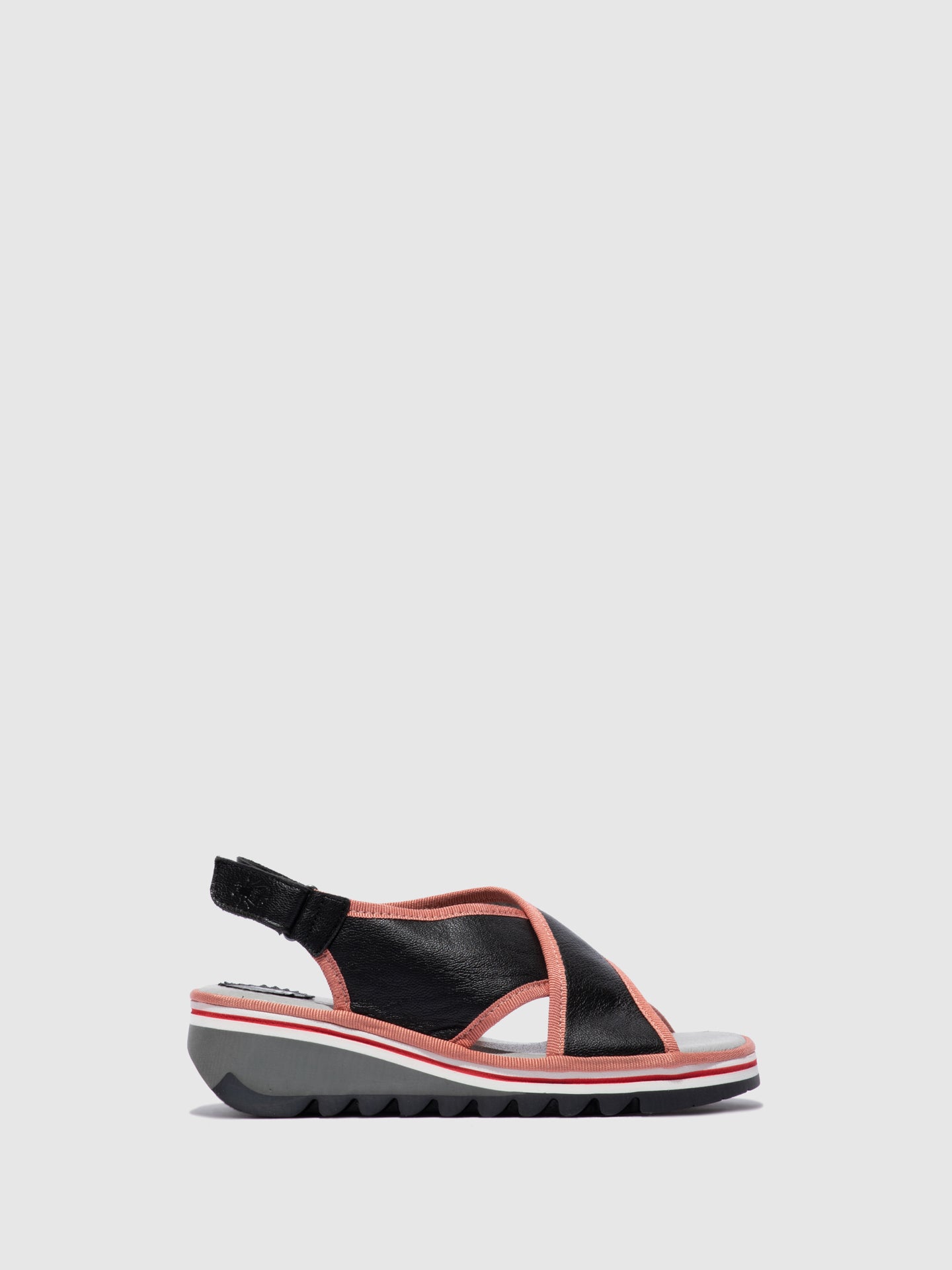 Fly London Crossover Sandals TANO133FLY BLACK (PINK)
