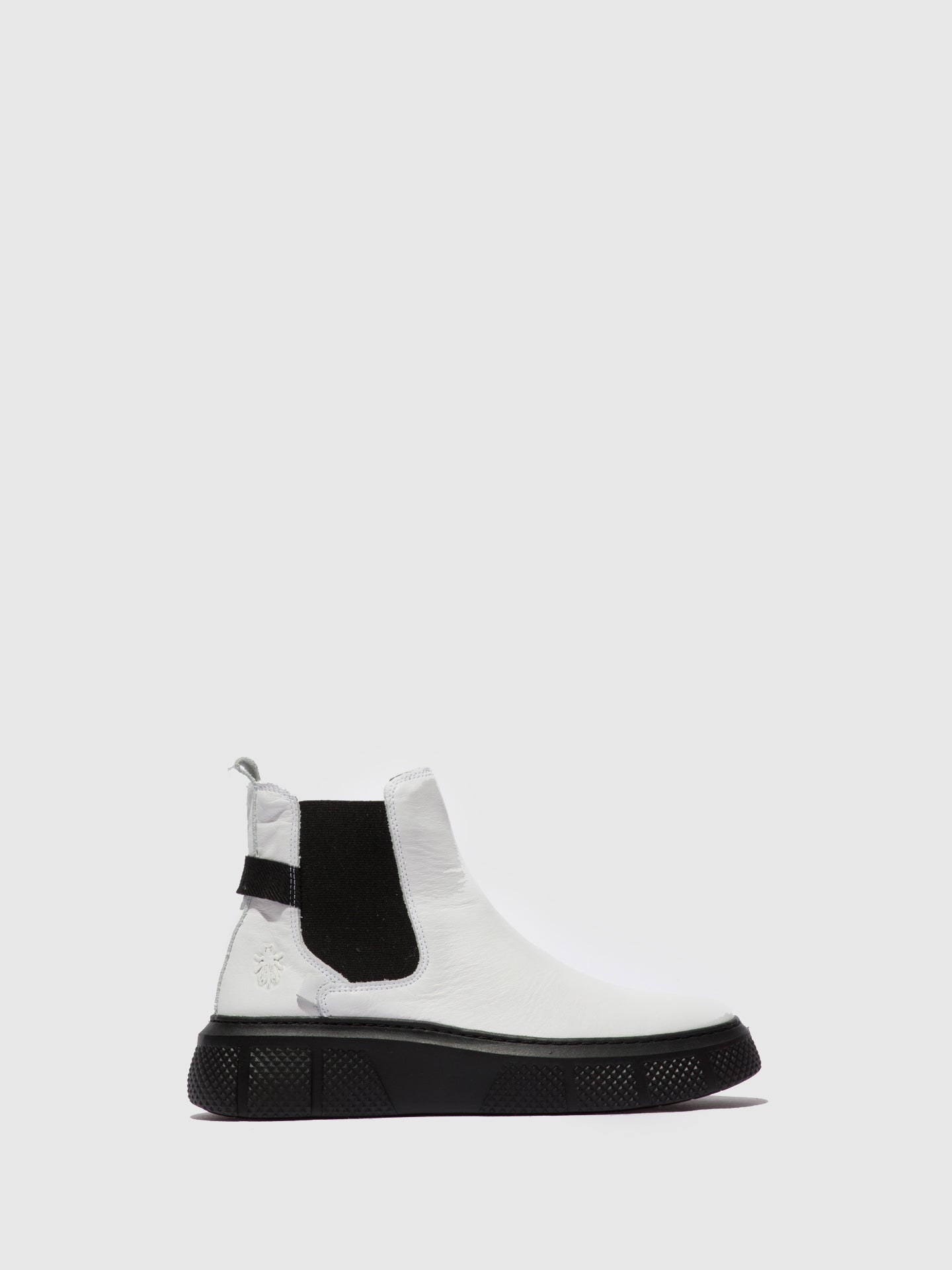 Fly London Chelsea Ankle Boots EBBE479FLY DUBLIN WHITE (BLACK SOLE)