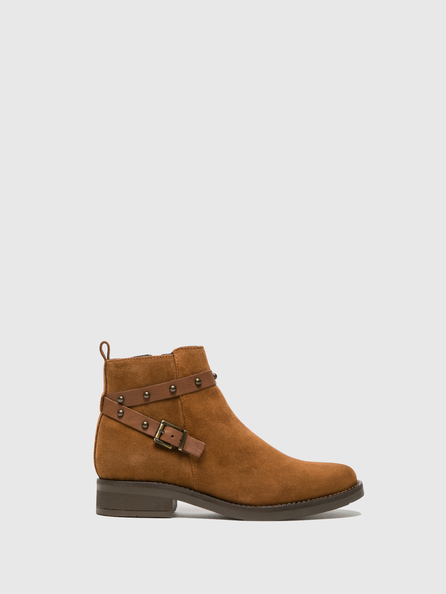 Tan buckle ankle sales boots
