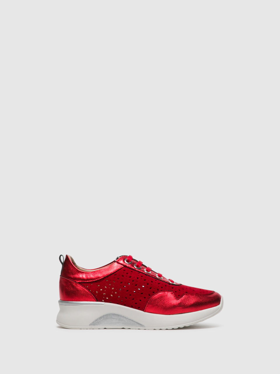 Foreva Red Lace-up Trainers
