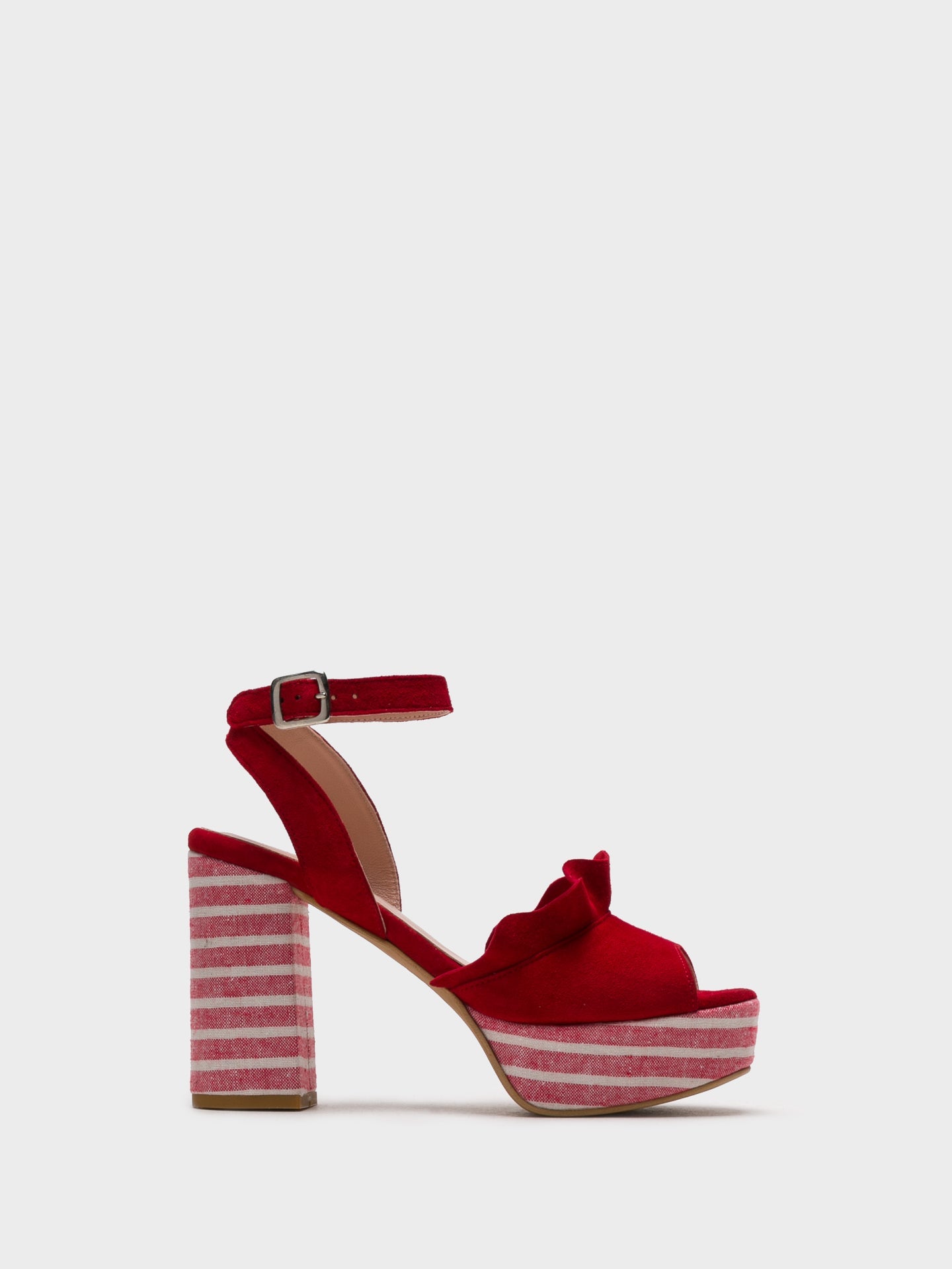 Foreva Red Chunky Heel Sandals