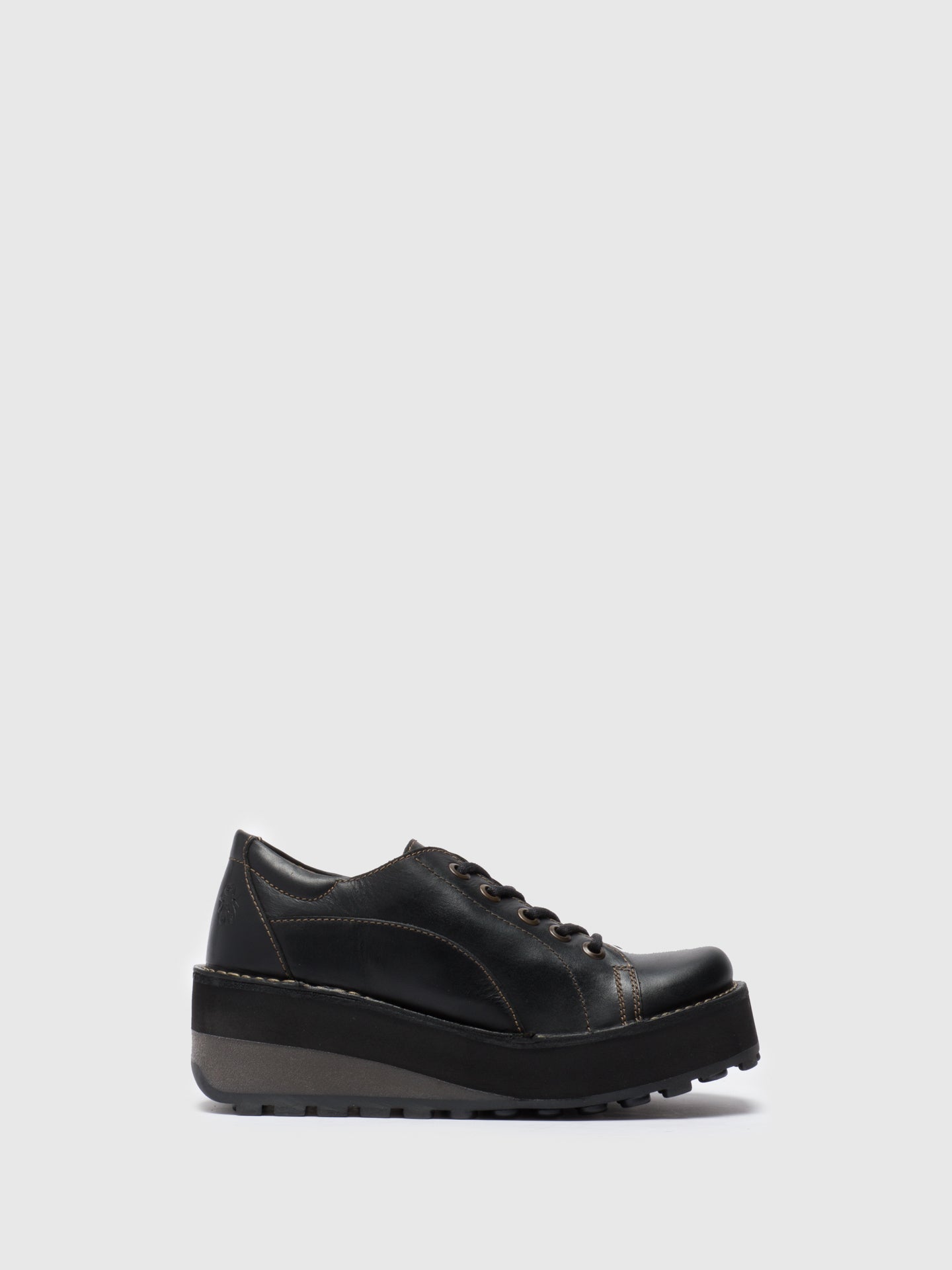 Fly London Black Lace-up Shoes