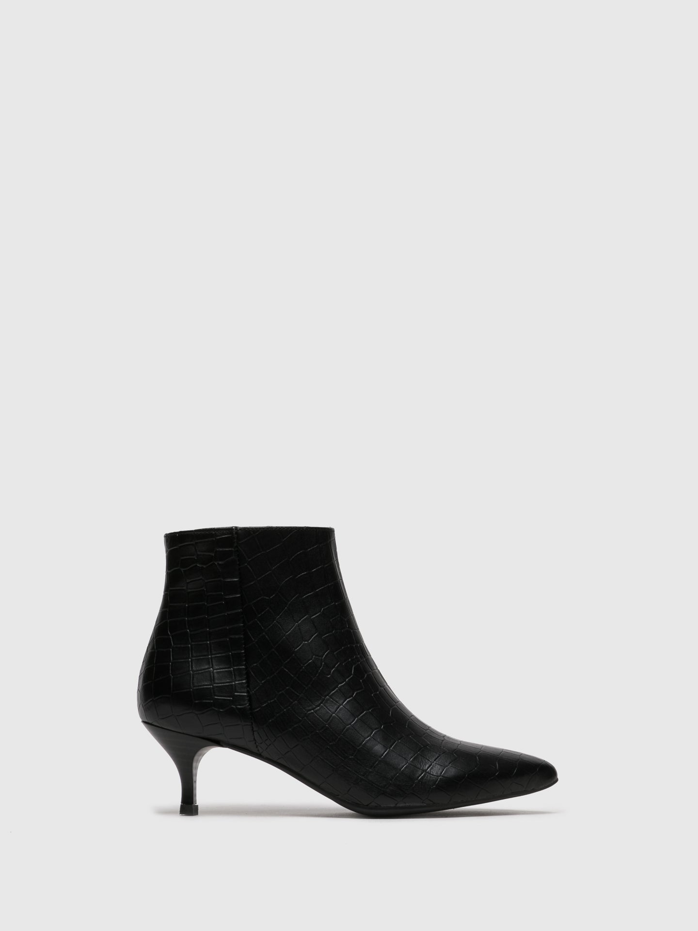 Foreva Black Zip Up Ankle Boots