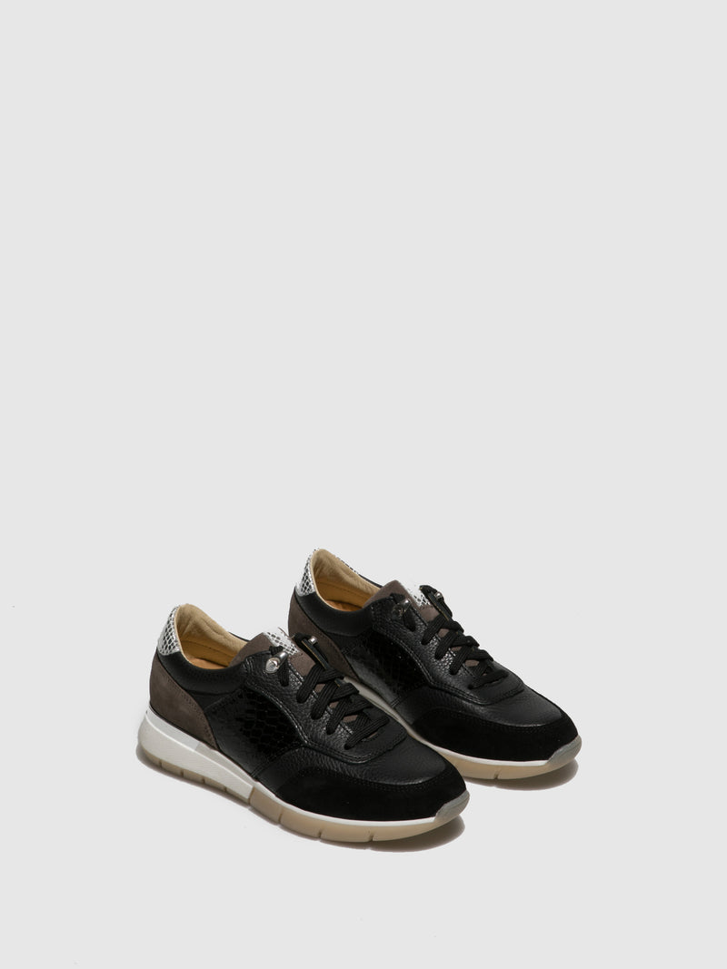 Foreva Black Lace-up Trainers