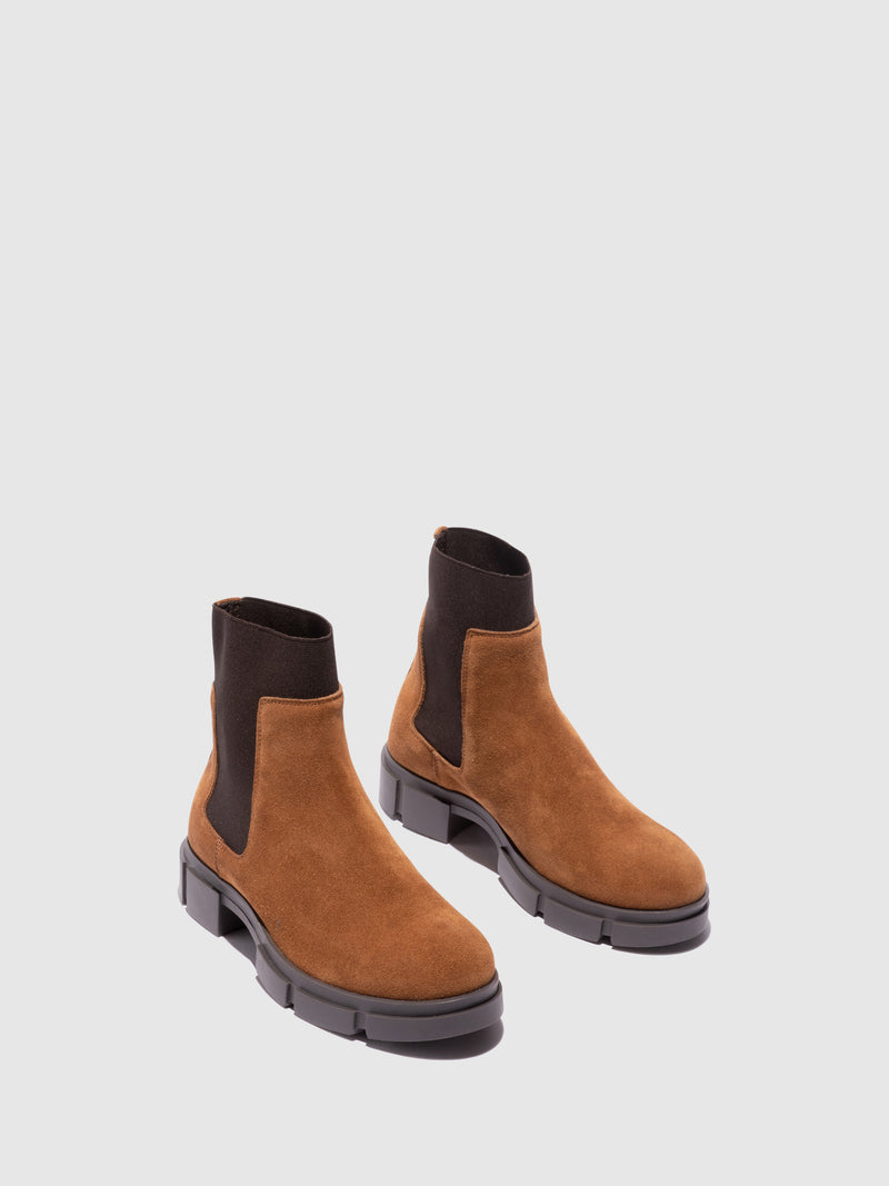 Fungi Camel Chelsea Ankle Boots