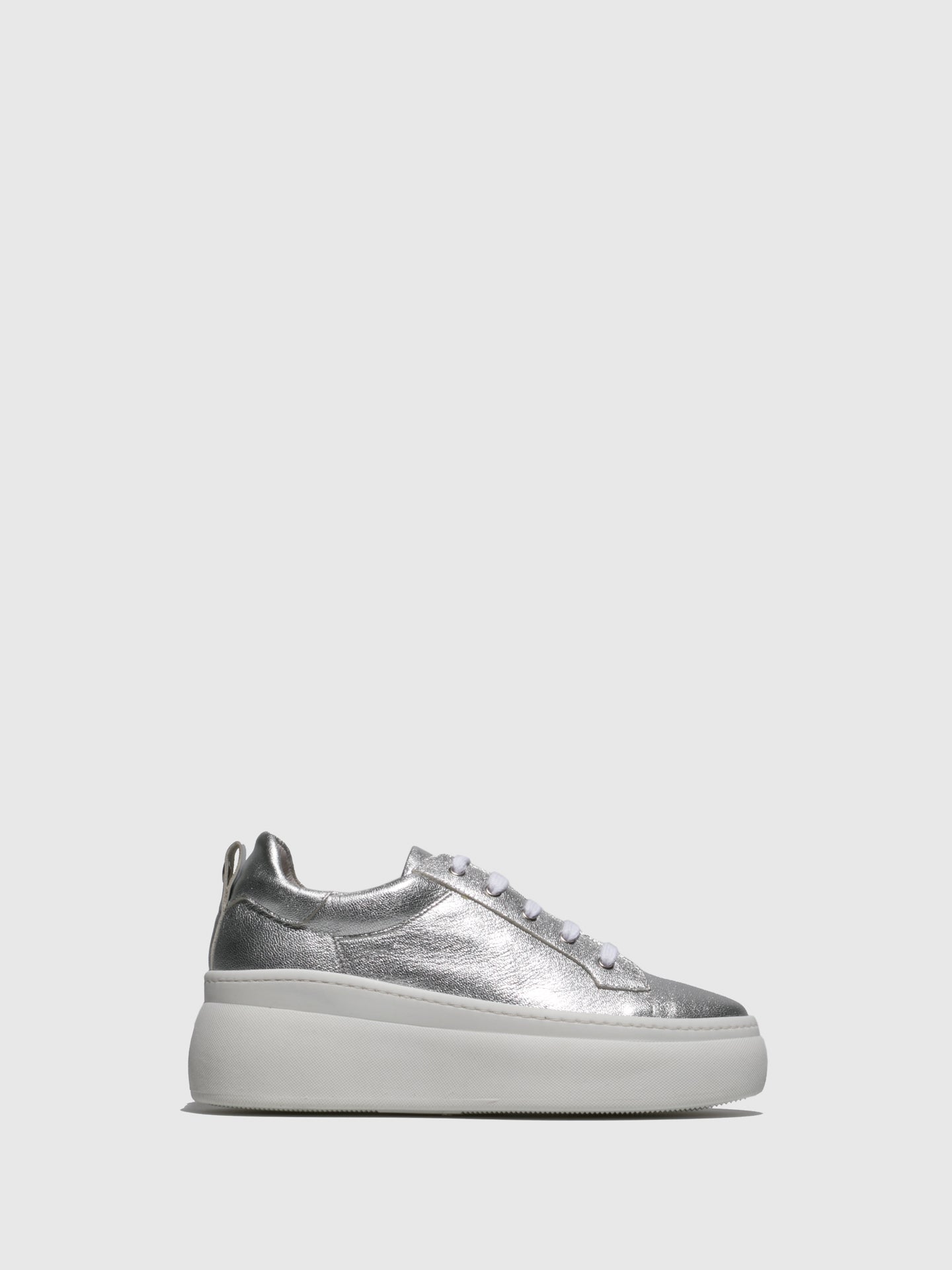 Fungi Silver Wedge Trainers