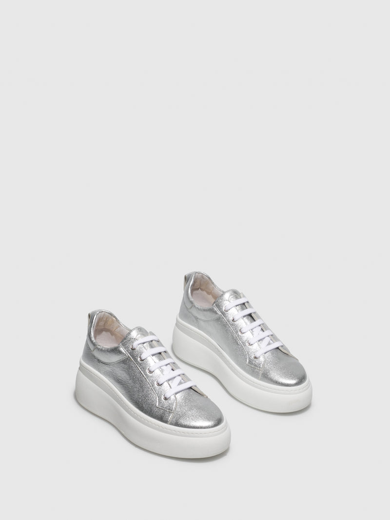 Fungi Silver Wedge Trainers