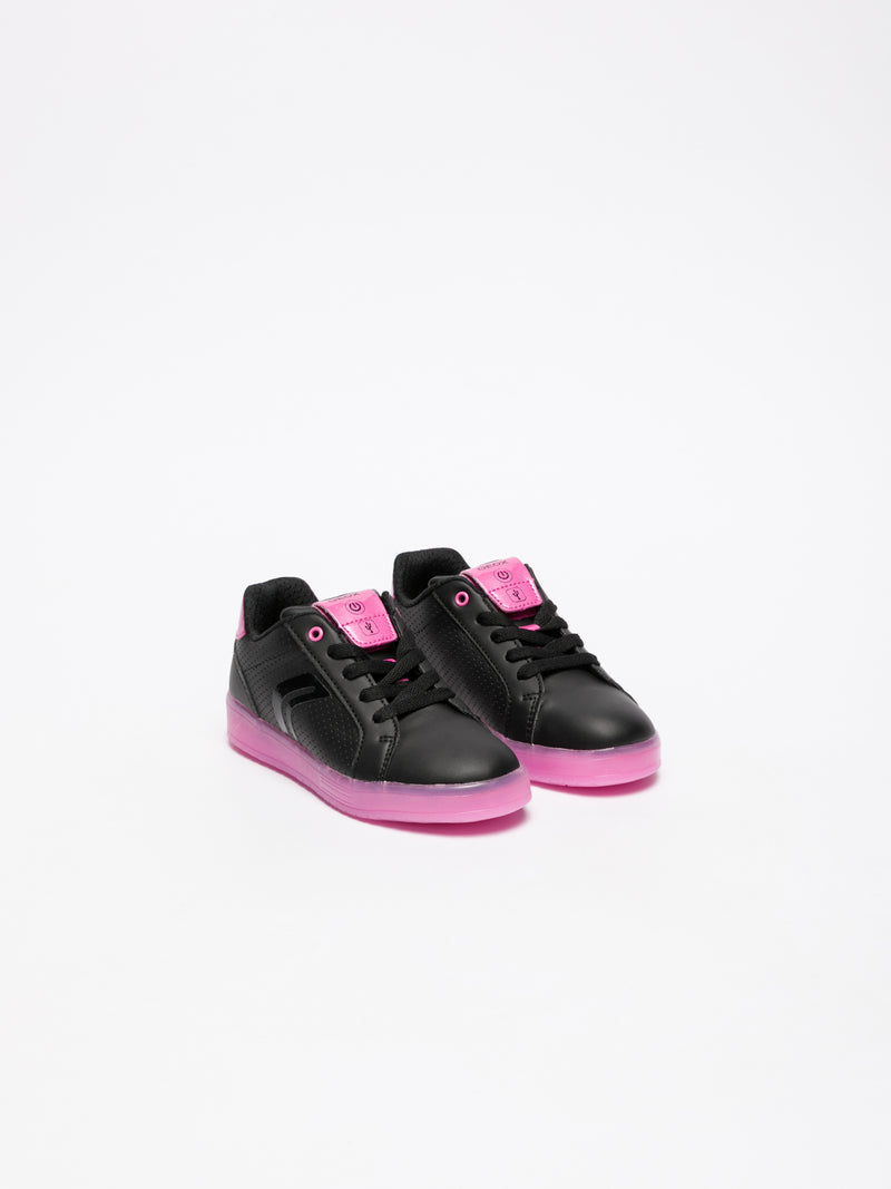 Geox Black Lace-up Trainers