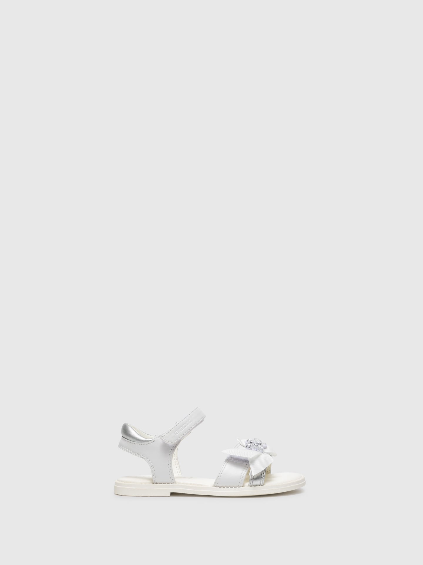 Geox White Appliqués Sandals