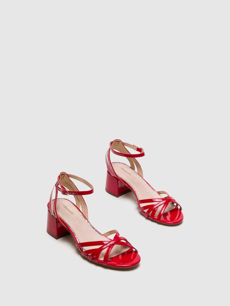 Mariamare Red Sling-Back Sandals
