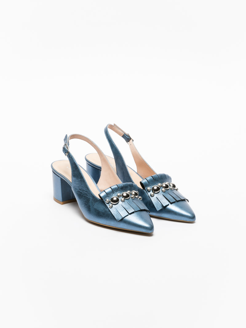 Sofia Costa Blue Sling-Back Pumps Shoes