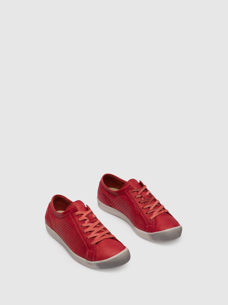 Softinos Lace-up Trainers ICA388SOF Red
