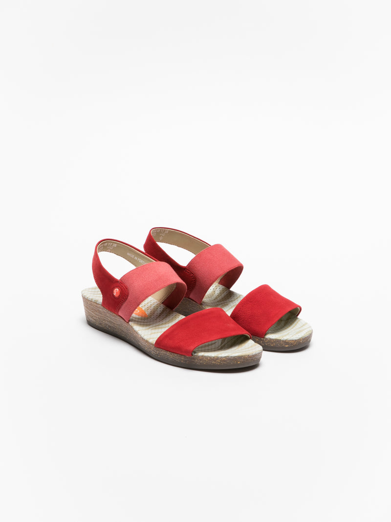 Softinos Red Strappy Sandals