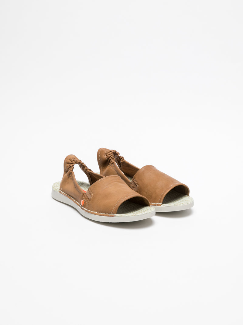 Softinos Brown Sling-Back Sandals