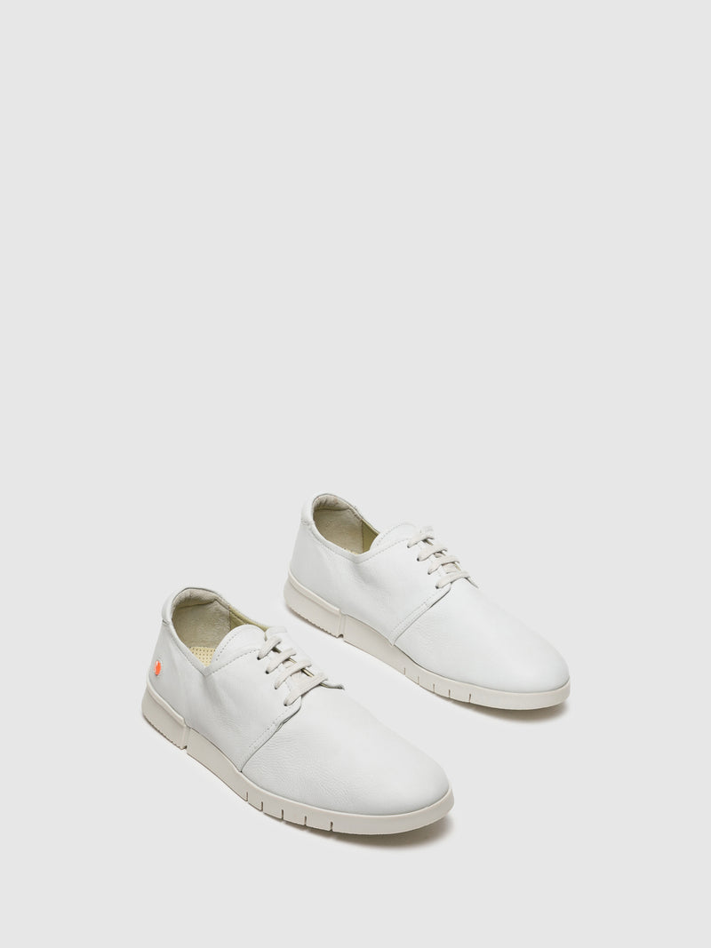 Softinos White Lace-up Trainers