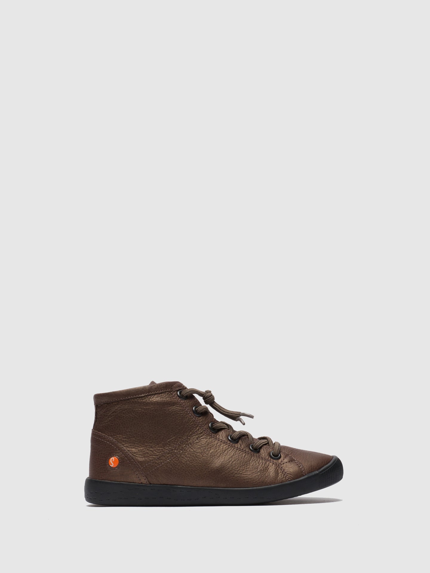 Softinos Brown Hi-Top Trainers