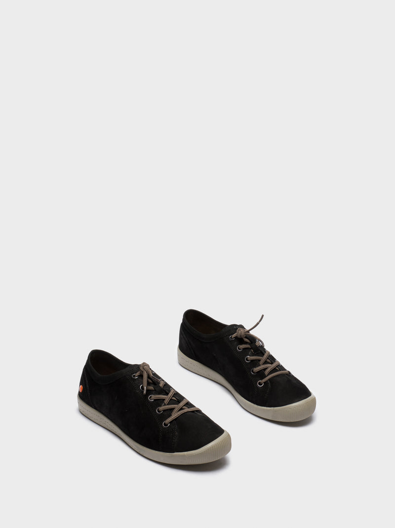 Softinos Black Low-Top Trainers