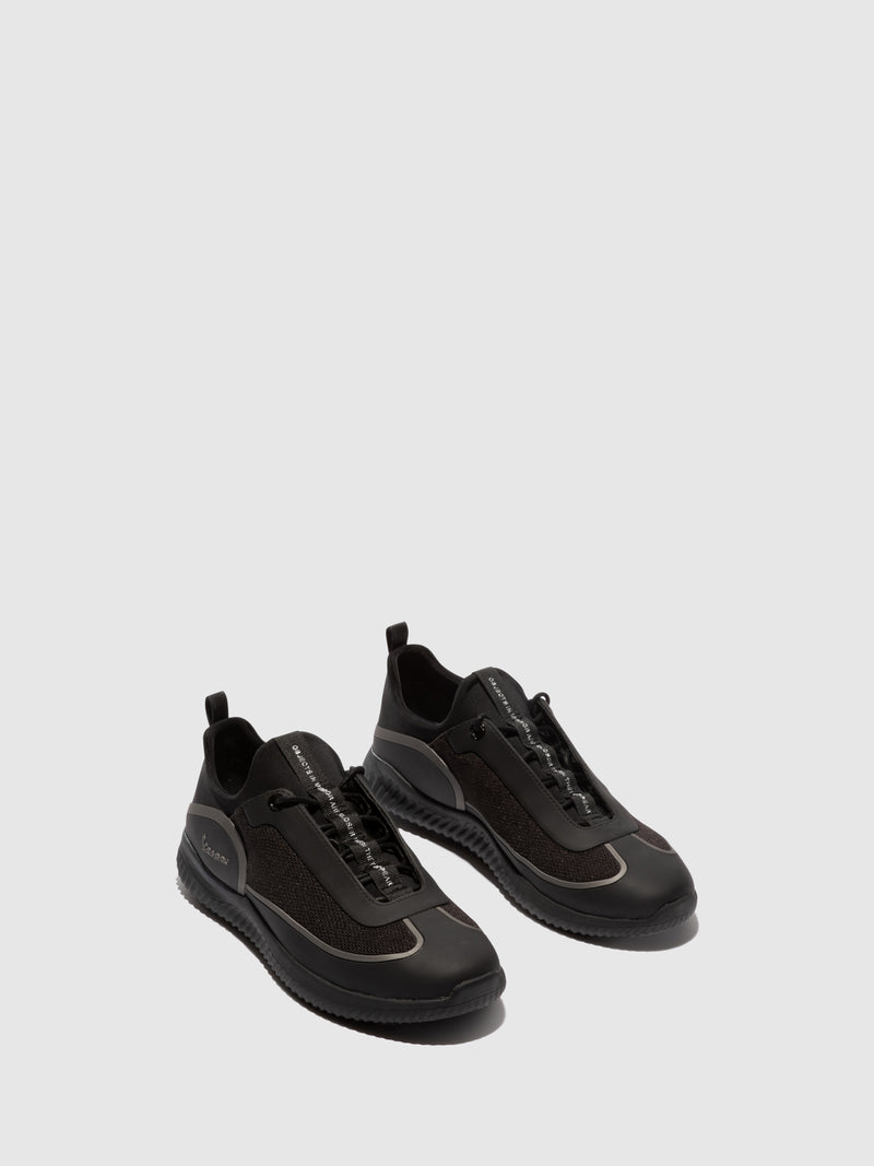 Vespa Black Lace-up Shoes